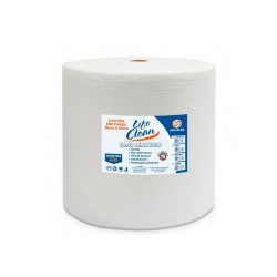 Pano Multiuso Tipo Perfex Branco Life Clean com 600 panos 28x50cm