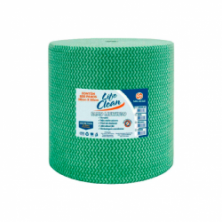 Pano Multiuso Tipo Perfex Verde Life Clean com 600 panos 28x50cm