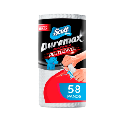 Pano Super Absorvente Reutilizável Scott Duramax 21x22cm com 58 folhas