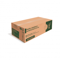 Papel Higiênico Interfolhado Ipel Folha Dupla com 8000 folhas