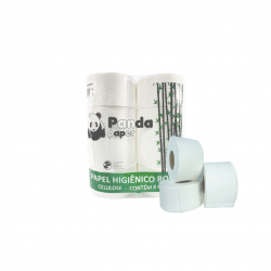 Papel Higiênico Rolão Panda 100% Celulose Folha SImples com 8 rolos