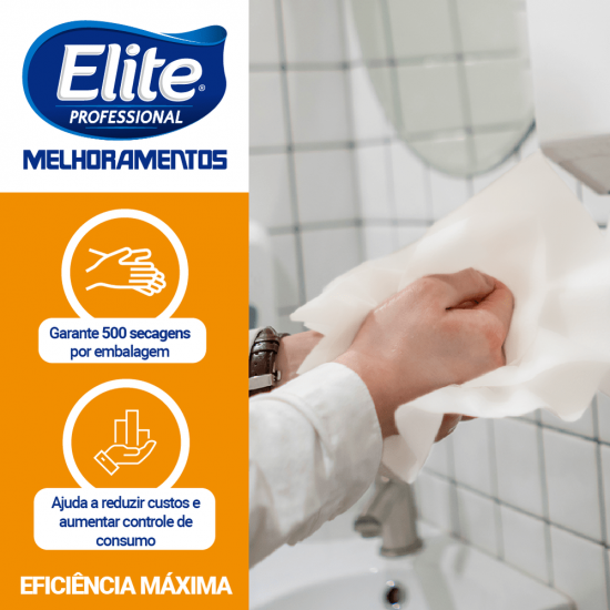 Papel Toalha Interfolhado Elite 2 Dobras 100% Celulose com 1000 folhas Papel Toalha Interfolhado Elite 2 Dobras 100% Celulose com 1000 folhas