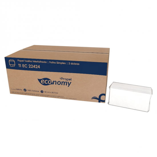 Papel Toalha Interfolhado Propel Economy 2 Dobras 100% Celulose com 2000 folhas Papel Toalha Interfolhado Propel Economy 2 Dobras 100% Celulose com 2000 folhas