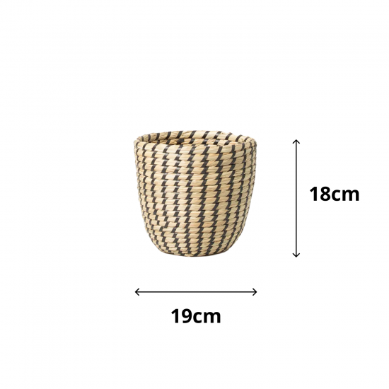 Cesto de Fibra Natural Seagrass Paramount 19x18cm