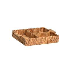 Cesto de Fibra Natural com Divisórias Seagrass Paramount 32x26x6cm