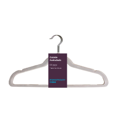 Cabide para Roupas Paramount Aveludado Bege c/3 Cabide para Roupas Paramount Aveludado Bege c/3