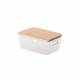Cesto Organizador com Tampa Bambu Idealle Eco 19x13x8cm Cesto Organizador com Tampa Bambu Idealle Eco 19x13x8cm