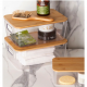 Cesto Organizador com Tampa Bambu Idealle Eco 13x9,4x5,8cm Cesto Organizador com Tampa Bambu Idealle Eco 13x9,4x5,8cm
