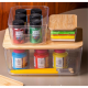 Cesto Organizador com Tampa Bambu Idealle Eco 13x9,4x5,8cm Cesto Organizador com Tampa Bambu Idealle Eco 13x9,4x5,8cm