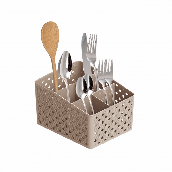 Organizador Multiuso com 5 Divisórias Paramount Rattan Creme Organizador Multiuso com 5 Divisórias Paramount Rattan Creme