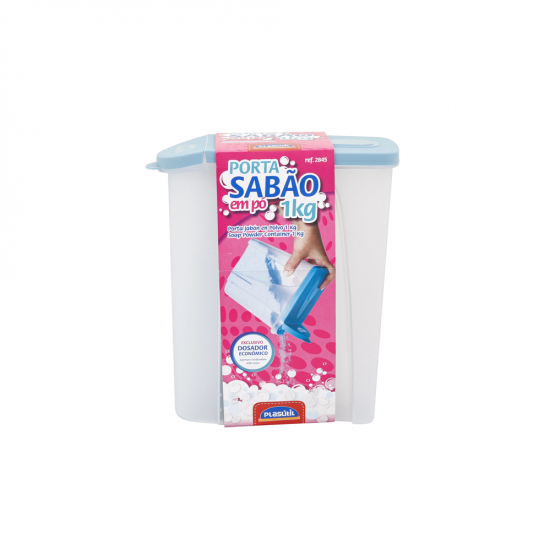 Porta Sabão em Pó 1Kg Plasútil Porta Sabão em Pó 1Kg Plasútil