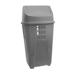 Lixeira com Tampa Basculante 50L Plasvale - Cinza Lixeira com Tampa Basculante 50L Plasvale - Cinza