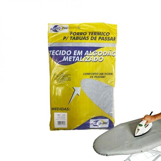Forro Térmico para Tábua de Passar 1,20x0,45m Porto-Pel 