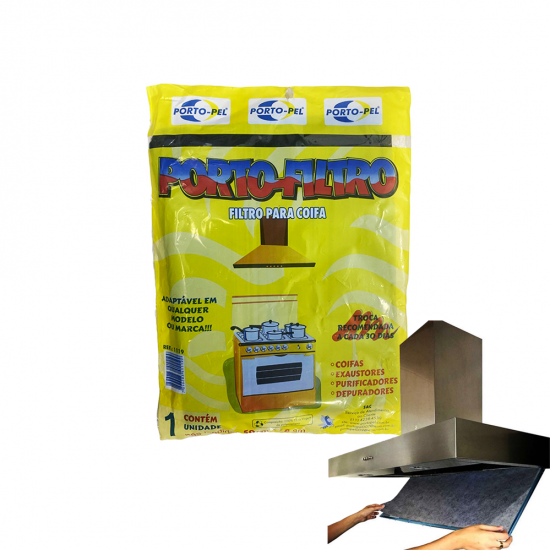 Filtro para Exaustor Porto-Pel 78x59cm com 1 unid. Filtro para Exaustor Porto-Pel 78x59cm com 1 unid.