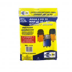 Saco para Aspirador de Pó Porto-Pel Eletrolux A20/GT/WAP ST20 com 3 unid. Saco para Aspirador de Pó Porto-Pel Eletrolux A20/GT/WAP ST20 com 3 unid.