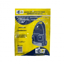 Saco para Aspirador de Pó Porto-Pel Eletrolux Mondo com 3 unid.