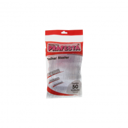 Garfo Descartável Refeição Master Prafesta Cristal com 50 unid.