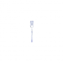 Garfo Descartável Sobremesa Cristal Prafesta com 50 unid.