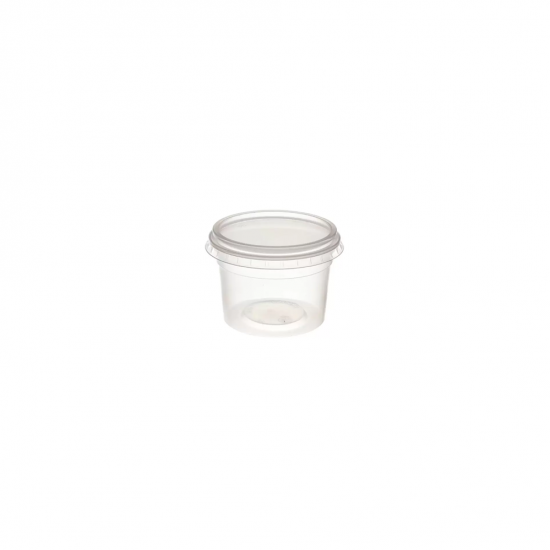 Pote Plástico Descartável Redondo com Tampa 145mL Prafesta com 24 unid. Pote Plástico Descartável Redondo com Tampa 145mL Prafesta com 24 unid.