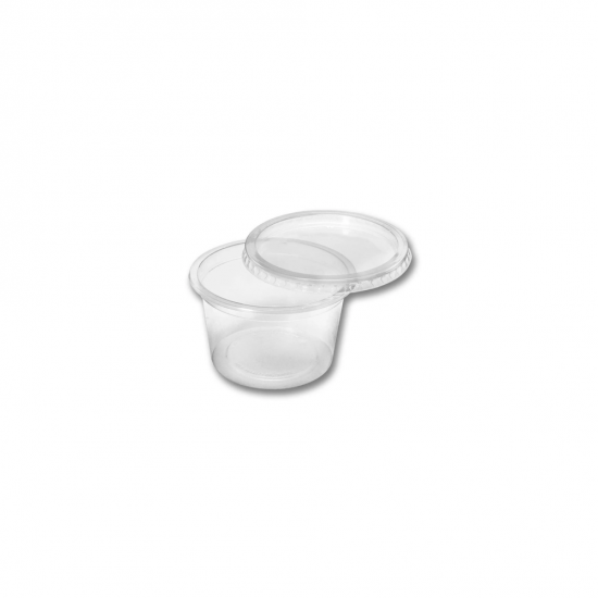Pote Plástico Descartável Redondo com Tampa 250mL Prafesta com 24 unid. Pote Plástico Descartável Redondo com Tampa 250mL Prafesta com 24 unid.