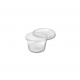 Pote Plástico Descartável Redondo com Tampa 250mL Prafesta com 24 unid. Pote Plástico Descartável Redondo com Tampa 250mL Prafesta com 24 unid.
