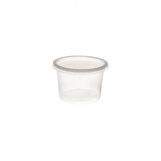 Pote Plástico Descartável Redondo com Tampa 500mL Prafesta com 24 unid. Pote Plástico Descartável Redondo com Tampa 500mL Prafesta com 24 unid.