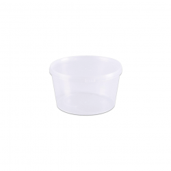 Pote Plástico Descartável Redondo com Tampa Lacre 1000mL Prafesta com 10 unid.