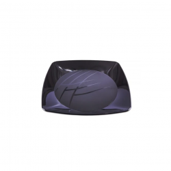 Prato Descartável Quadrado Médio 15cm Preto Prafesta com 10 unid.