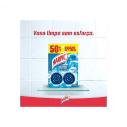 Bloco Sanitário Harpic para Caixa Acoplada Marine com 2 unid. de 50g 25% DESCONTO Bloco Sanitário Harpic para Caixa Acoplada Marine com 2 unid. de 50g 25% DESCONTO