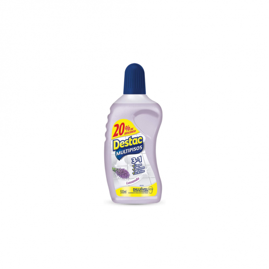 Limpador Perfumado Destac Diluível Lavanda 500mL 20% DESCONTO Limpador Perfumado Destac Diluível Lavanda 500mL 20% DESCONTO