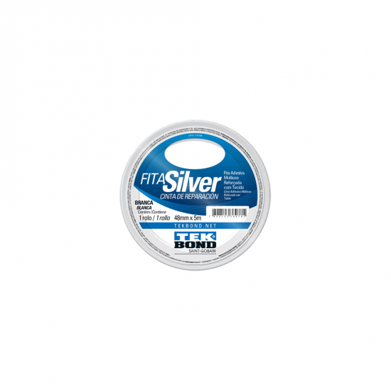 Fita Adesiva Silver Tape Branca Tekbond 48mm x 5m Fita Adesiva Silver Tape Branca Tekbond 48mm x 5m