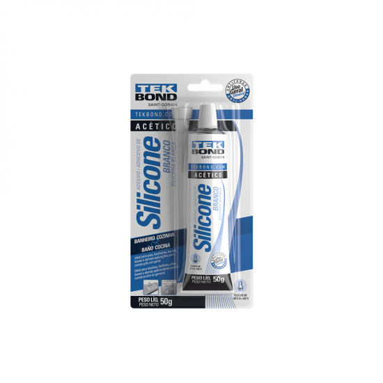 Silicone Acético Branco Tekbond 50g Silicone Acético Branco Tekbond 50g