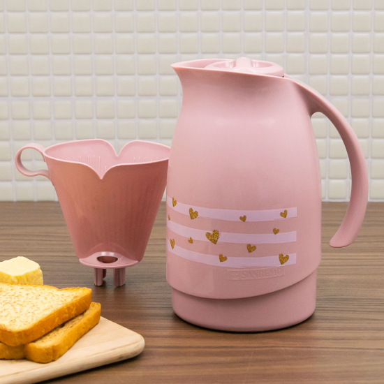 Conjunto Garrafa Térmica 700mL Rosa + Suporte Filtro de Café 102 Sanremo Conjunto Garrafa Térmica 700mL Rosa + Suporte Filtro de Café 102 Sanremo
