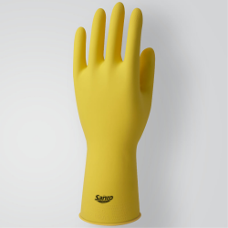 Luva Látex Forrada Amarela Sanro Top - Tamanho G Luva Látex Forrada Amarela Sanro Top - Tamanho G