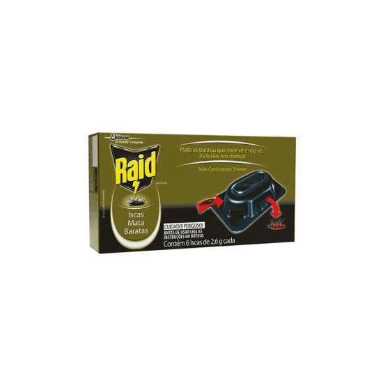 Baraticida Isca Raid com 6 unid. Baraticida Isca Raid com 6 unid.