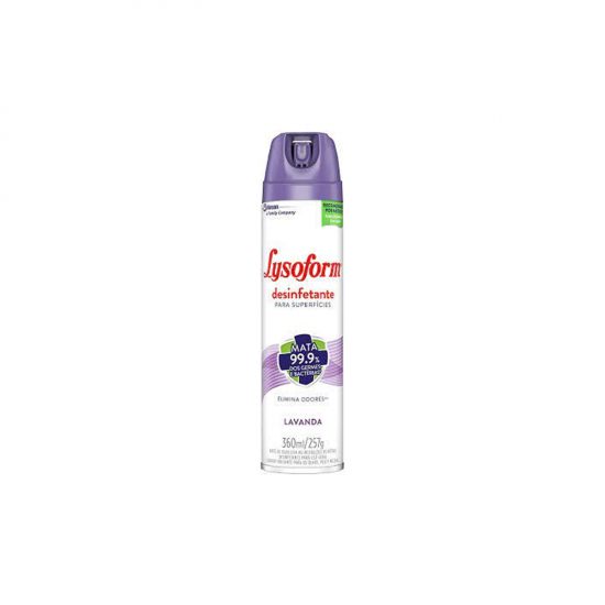 Desinfetante Aerossol Lysoform Lavanda 360mL Desinfetante Aerossol Lysoform Lavanda 360mL