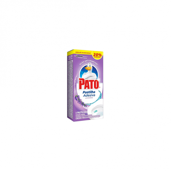 Pastilha Adesiva Sanitária Pato Lavanda com 3 unid. 20% DESCONTO Pastilha Adesiva Sanitária Pato Lavanda com 3 unid. 20% DESCONTO