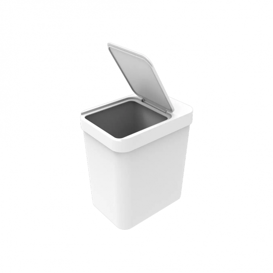 Lixeira com Tampa 5L Soprano Branca com Porta Saco de Lixo Lixeira com Tampa 5L Soprano Branca com Porta Saco de Lixo