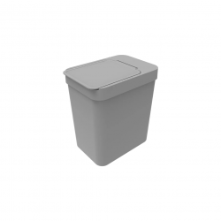 Lixeira com Tampa 5L Soprano Cinza com Porta Saco de Lixo