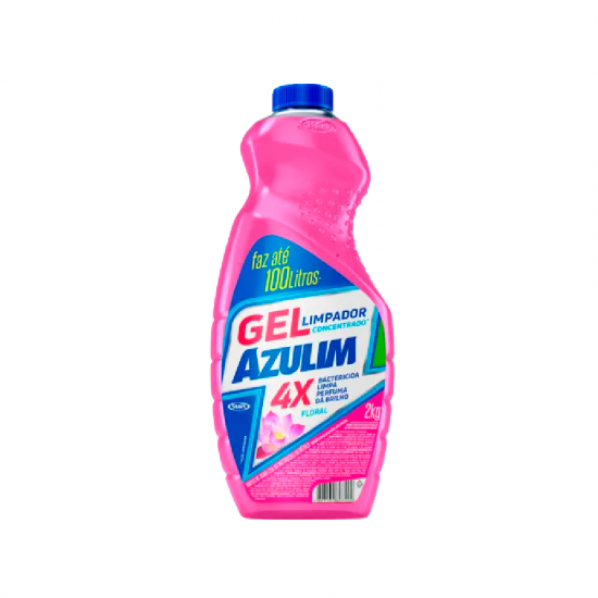 Limpador Desinfetante Concentrado Gel Azulim Floral 4 em 1 2L