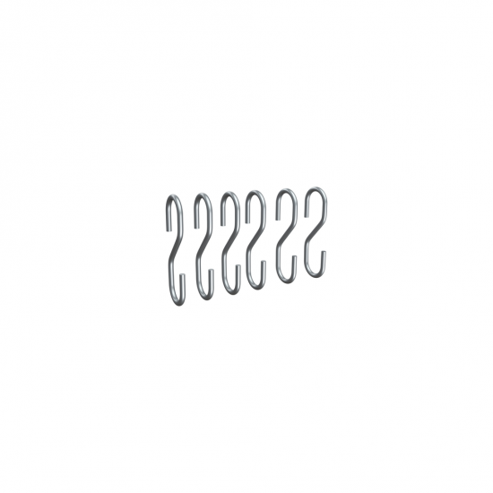 Kit Gancho de Metal Tipo S Stolf Bella Cucina com 6 unid. Kit Gancho de Metal Tipo S Stolf Bella Cucina com 6 unid.