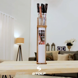 Porta Espetos Tubo 70x14cm Stolf