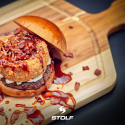 Tábua de Corte Madeira com Cabo Stolf Teka 43x25,5cm