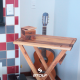 Tábua Mesa Desmontável para Churrasco Stolf Teka 38x58cm Tábua Mesa Desmontável para Churrasco Stolf Teka 38x58cm