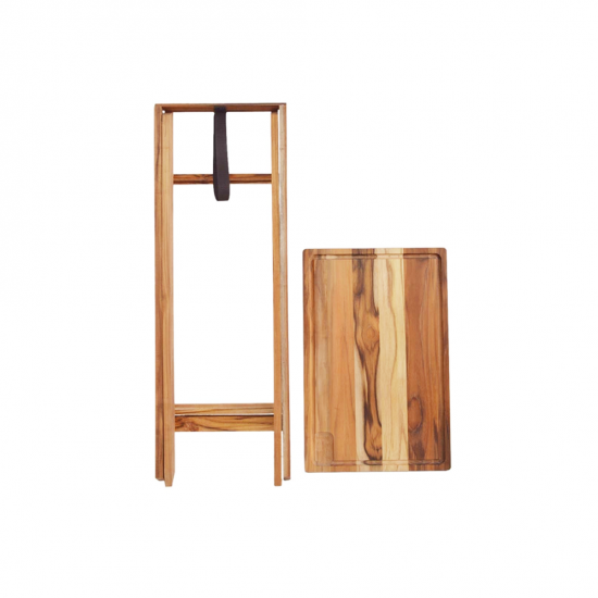Tábua Mesa Desmontável para Churrasco Stolf Teka 38x58cm Tábua Mesa Desmontável para Churrasco Stolf Teka 38x58cm