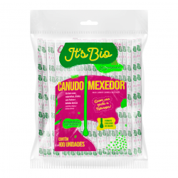 Canudo Biodegradável Mexedor Strawplast 6mm com 100 unid.