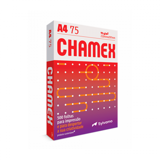 Papel Sulfite A4 Chamex Office 75g com 500 folhas Papel Sulfite A4 Chamex Office 75g com 500 folhas