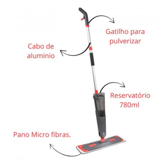 Mop Spray Microfibra com Reservatório Superpro Mop Spray Microfibra com Reservatório Superpro