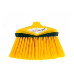 Vassoura de Nylon SuperPro Multiuso Amarela - sem Cabo