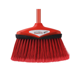 Vassoura de Nylon SuperPro Multiuso Vermelha - sem Cabo